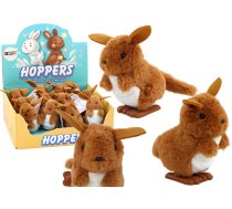 Jumping Kangaroo Wind-Up Plush Toy Decoration Brown