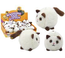 Plush Stretched Cat Jumping Mascot White