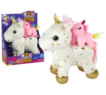 Unicorn Plush Sleeping Animal Lullaby White With Stars Set