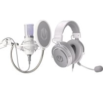 Mikrofons Endorfy Mikrofons Endorfy Solum Streaming Onyx White (ey1b005) + Austiņas Viro Onyx White