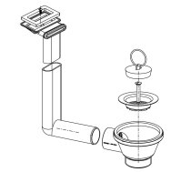 Ventilis 1½" ar gumijas korķi un pārplūdi