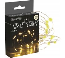 Ziemassvētku Gaismas Christmas Decoration Lampiņas Vadi Akumulatora Girlanda 100 Led Silts Balts