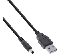 Inline Inline® Usb Dc Power Adapteris Cable, Usb A Male Plug To Dc Plug 4.0x1.70mm, Black, 1m