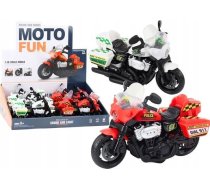 Leantoys Motocikls Policijas 1:10 Gaismas Skaņas Balts Sarkans