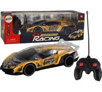 Leantoys Auto Sporta Radiovadāms Rc Skala 1:16 Gaismas dzeltenas