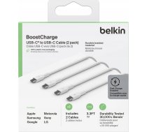 Kabelis Usb Belkin 1x2 Belkin Usb-c/usb-c 2.0 Pvc 1m, 2pack White  Cab003bt1mwh2pk