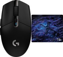 Pele Logitech G305 Lightspeed Melna  (910-005282) + Paliktnis Logitech G640 Se 10th Anniversary (943-001335)