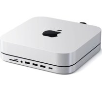 Stacija/replikators Satechi Statīvs Satechi Stand & Hub Apple Mac Mini / Studio 2x Usb-a 3.0, Usb-a 3.2, Usb-c 3.2, Jack 3.5mm, Micro/sd, Nvme M.2