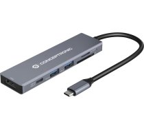 Adapteris Av Conceptronic Conceptronic Dock Usb-c->hdmi,2xusb3.0,sd,100w Pd   0.12m Gr