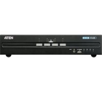 Slēdzis Aten Aten 4-port Usb Dvi Dual Display Secure Kvm, 3840 X 2160 Pixels, 4k Ultra Hd, 7.8 W, Black