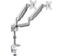 Eaton Eaton Tripp Lite Series Dual-display Flex-arm Mount For 17" To 32" Monitors - Clamp Or Grommet, Usb, Audio Ports - Befestigungskit (spannbefestigung Fur Tisch) - Voll Beweglich - Fur 2 Lcd-displays - Stahl - Sudrabs - Bildschirmgrosse: 43.2-81.3 Cm