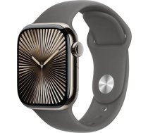 Smartwatch Apple Apple Watch Series 10 GPS + Cellular 42mm Natural Titanium Case with Stone Grey Sport Band - S/M