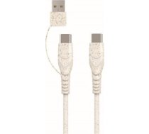 Kabelis Usb Biond Biond Bio-ct-tc Usb-c To Type-c+a 3a Cable 1,2m