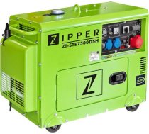 Agregāts Zipper Zipper Zi-ste7500dsh Power ģenerators Diesel