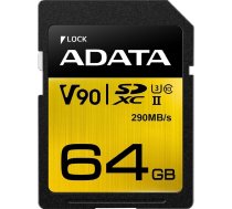 Karte Adata Premier One Sdxc 64 Gb Class 10 Uhs-ii/u3 V90 (asdx64guii3cl10-c)