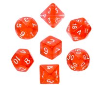 REBEL RPG Dice Set - Mini Crystal - Red