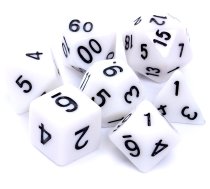 REBEL RPG Dice Set - Matte - White