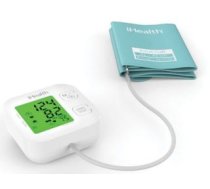 Citas preces iHealth  Track KN-550BT Wireless Bluetooth connection, White/Blue, Weight 438 g, Calculation of blood pressure (systolic and diastolic), Calculation of heart rate, Automatic