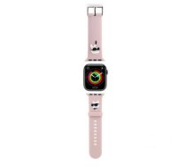 Fitnesa aproce Karl Lagerfeld - Karl Lagerfeld Karl and Choupette Head NFT Watch Strap for Apple Watch 38/40/41 Pink