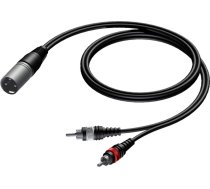 Kabelis Procab Xlr - Rca (cinch) X2 1.5m Melns (cab703/1.5)