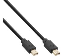 Kabelis Inline Inline® Mini Displayport 1.4 Cable M/m, Black/gold, 1m