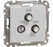 Schneider Electric Sedna Design, Ligzda Tv/sat/sat Beigu (4db), Sudrabs Aluminium