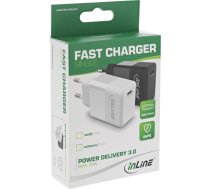 Lādētājs Inline Inline® Usb Pd Charger Single Usb Type-c, Power Delivery, 20w, White