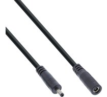 Kabelis Barošanas Inline Inline® Dc Extension Cable, Dc Plug Male/female 3.5x1.35mm, Awg 18, Black, 1m