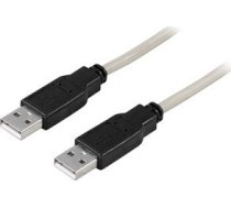 Kabelis Usb Deltaco Usb-a - Usb-a 3 M Pelēks (deltaco Usb 2.0 Kabelis Tipse A Han - Tips)