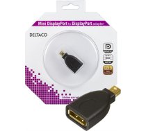 Adapteris Av Deltaco Displayport Mini - Displayport Melns (deltaco Mdp-dp - Displayport Adapteris)