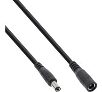 Kabelis Barošanas Inline Inline® Dc Extension Cable, Dc Plug Male/female 5.5x2.1mm, Awg 18, Black, 0,5m