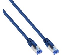 InLine InLine® Patch Cable S/FTP PiMF Cat.6A halogen free 500MHz blue 0.3m