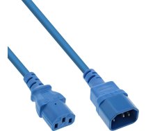 Kabelis Barošanas Inline Inline® Power Cable Extension, C13 To C14, Blue, 0.3m