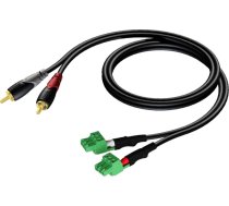 Procab Termināls Block X2 - Rca (cinch) X2 1m Melns (cla832/1)