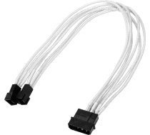 Nanoxia Molex - 3-pin X2, 0.3m, Balts (900400015)