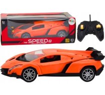 Leantoys Radiovadāms Auto Sporta Oranžs Auto Rc 1:16