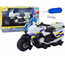 Leantoys Motocikls Skrūvēšanai Policijas Diy Gaismas Skaņas Balts