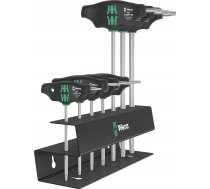 Wera Wera 467/7 TORX HF set 2 T-handle screwdrivers + rack, 7 pieces (black/green, with holding function)