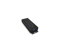 Rūteris Raidsonic  7-port Industrial hub IB-HUB1703-QC3 0.71 m, Black, USB Type-A