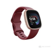 Viedpulksteni Fitbit  Versa 4 Smart Watch, Nfc, Gps (satellite), Amoled, Touchscreen, Heart Rate Monitors, Activity Monitorsing 24/7, Waterproof, Bluetooth, Wi-fi, Beet Juice/copper Rose