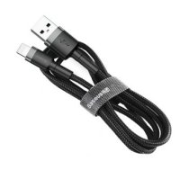 Kabelis Baseus  Baseus Cafule Cable Durable Neilons Cable Usb / Lightning Qc3.0 2.4a 1m Black-gray (calklf-bg1)