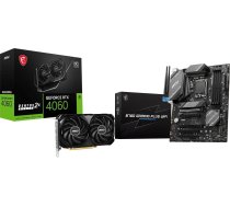 Karte Grafiskā Msi Geforce Rtx 4060 Ventus 2x Black Oc 8gb Gddr6 + Msi B760 Gaming Plus Wifi