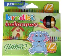 Penword Krītiņi ĺ›wiecowe 12 Krāsas Jumbo