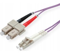 Roline ROLINE LWL- Cable 50/125µm OM4, LC/SC, violet 0,5m (21.15.8760)