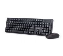 Datora tastatūra Gembird  KBS-W-01  Keyboard and Mouse Set, Wireless, Mouse included, Batteries included, US, Black, Numeric keypad, 390 g