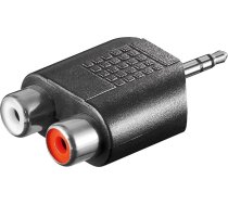 Adapteris Av Oem Jack 3.5mm - Rca (cinch) X2 Melns (11604)