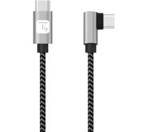 Techly Kabelis Usb 2.0 Tips-c Usb-c Leņķa 1m 3a ātrās Uzlādes