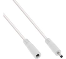 Kabelis Barošanas Inline Inline® Dc Extension Cable, Dc Plug Male/female 3.5x1.35mm, Awg 18, White, 0,5m