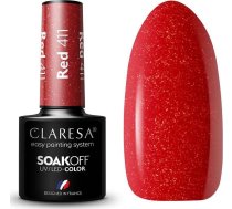 Claresa Claresa Soak Off Uv/led Red Hibrīda laka 411 5g