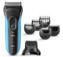 Skuveklis Braun  Shaver with trimmer Series 3 Shave&Style 3010BT Cordless, Charging time 1 h, Operating time 45 min, Wet use, NiMH, Number of shaver heads/blades 2, Black/Blue